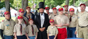 Troop 410 with Abe Lincoln